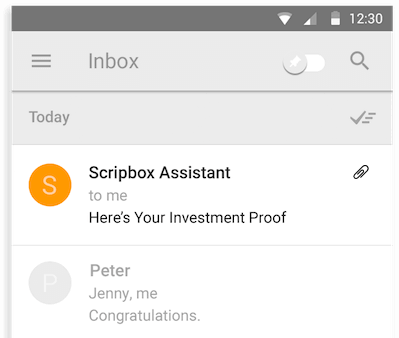Tax Saving Statement Email